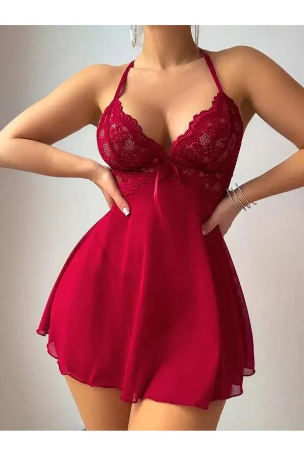 Rose Alexandra Women's Elegant Tulle Nightgown with Lace Details - alotasawkli