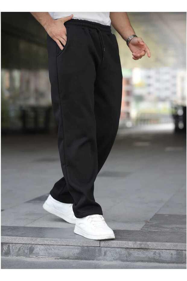 TRENDYOL-BERYY MODA Winter Two-Piece Black Grey Loose Sweatpants - alotasawkli