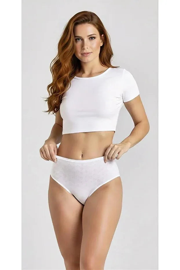 TRENDYOL-Onurel 6-Piece New White Soft Touch 100% Cotton - alotasawkli