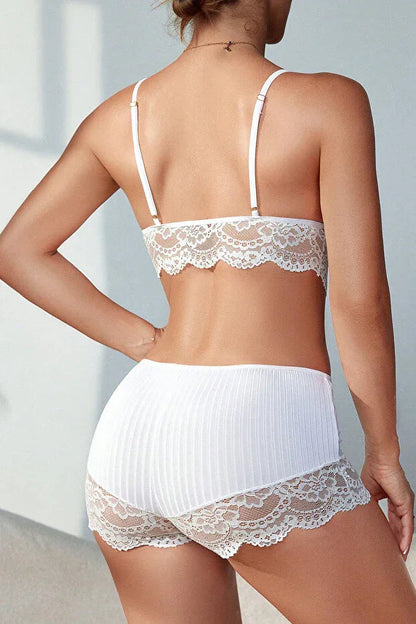 GLOWNIGHT Women's Lace Detail Camisole and Shorts Set - alotasawkli