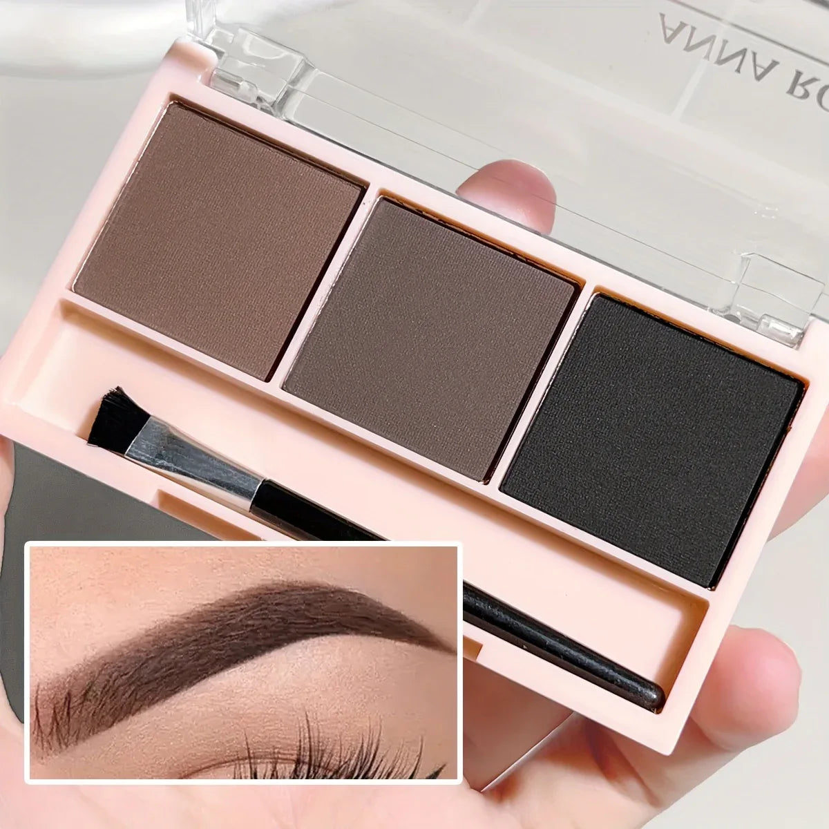 TEMU-Beginner 3 Color Eyebrow Powder Tray - alotasawkli