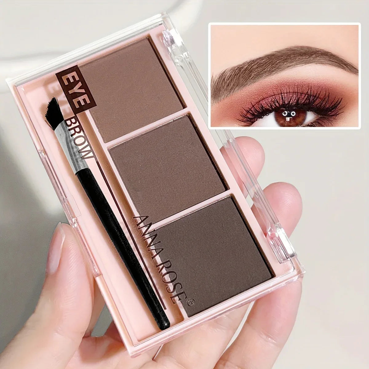 TEMU-Beginner 3 Color Eyebrow Powder Tray - alotasawkli