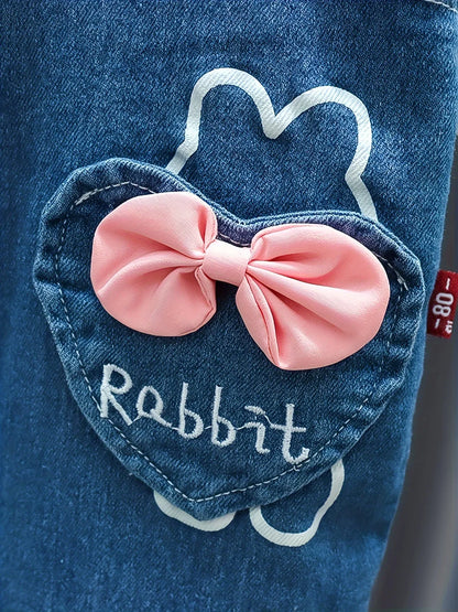 TEMU-Collection for Girls Featuring a Two-Piece Set with Bunny - alotasawkli