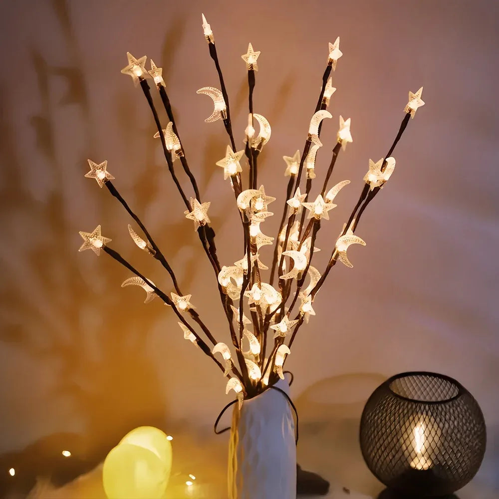 TEMU-Branch Light with 20 LEDs - Islamic Ramadan/Eid Decoration - alotasawkli