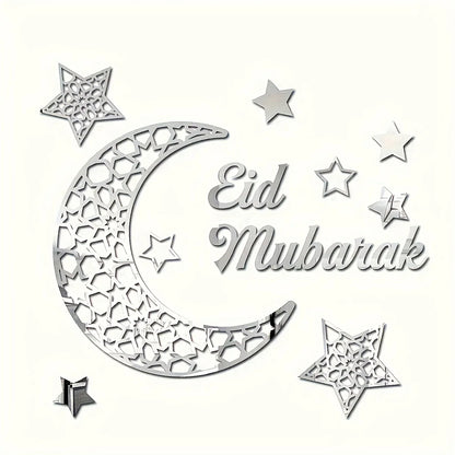 TEMU-Middle Eastern 1pc Creative Ramadan Mirror Wall Sticker - alotasawkli