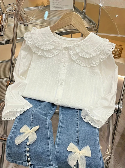 TEMU-Girls' Shirt, Long Sleeved - alotasawkli