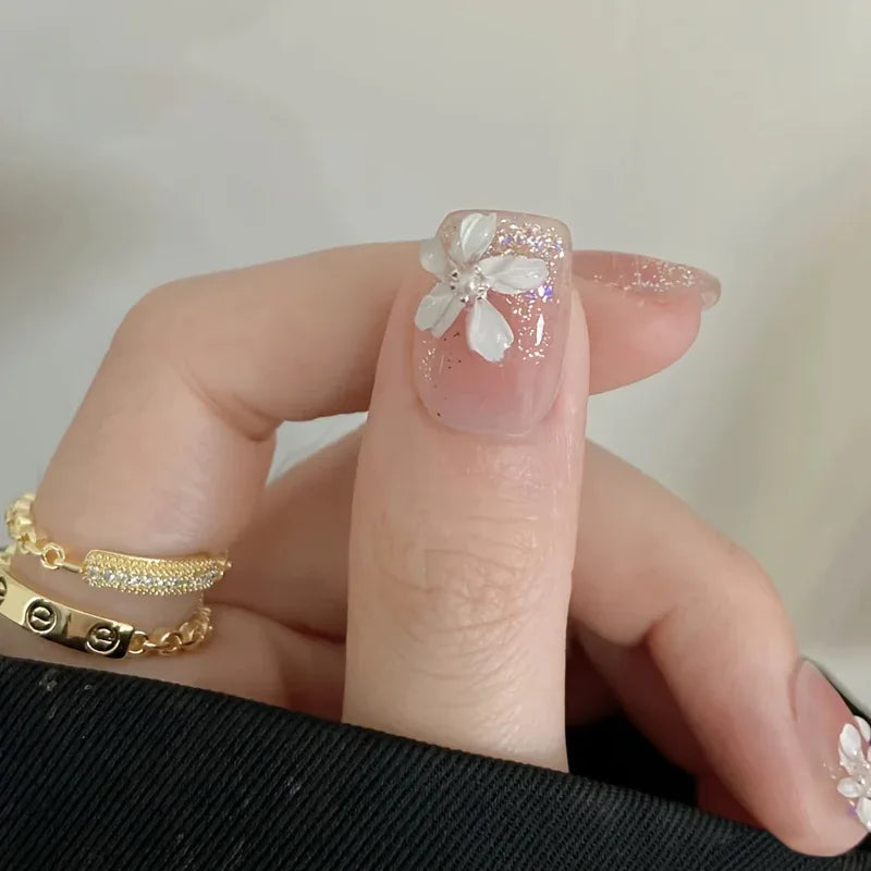 TEMU-30pcs Short Square Press-On Nails - alotasawkli