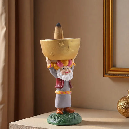 TEMU-Resin Creative Middle Eastern Character Statue Incense Holder - alotasawkli