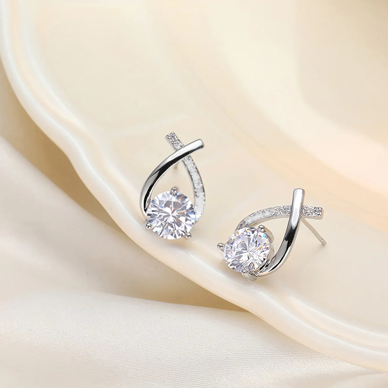Vintage Stud Earrings - Alloy with Stainless Steel Post - alotasawkli
