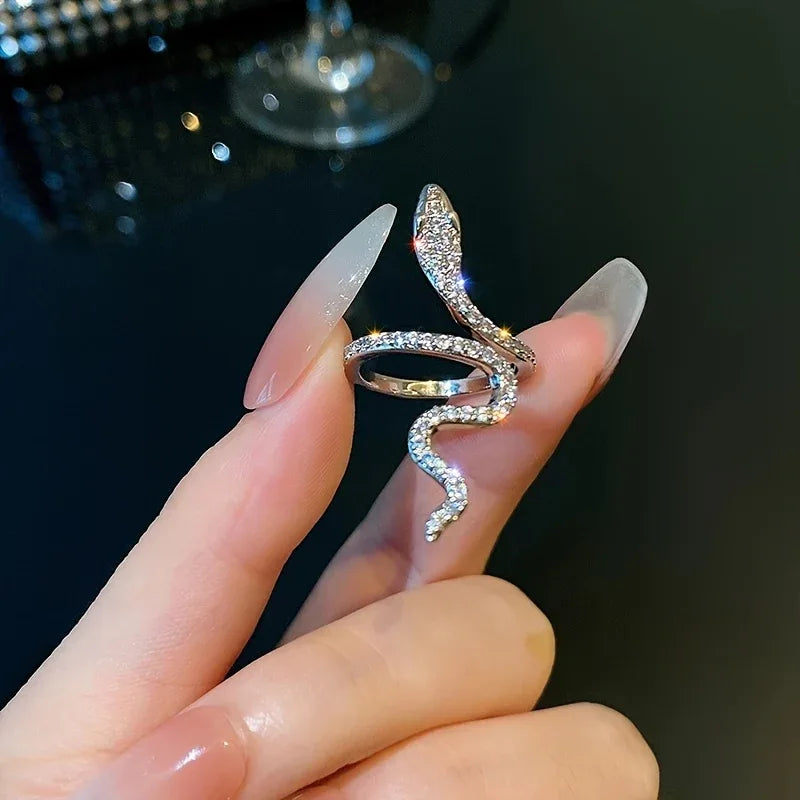 1pc Serpentine Ring - Women's Fashion Trendy Adjustable Open Ring - alotasawkli