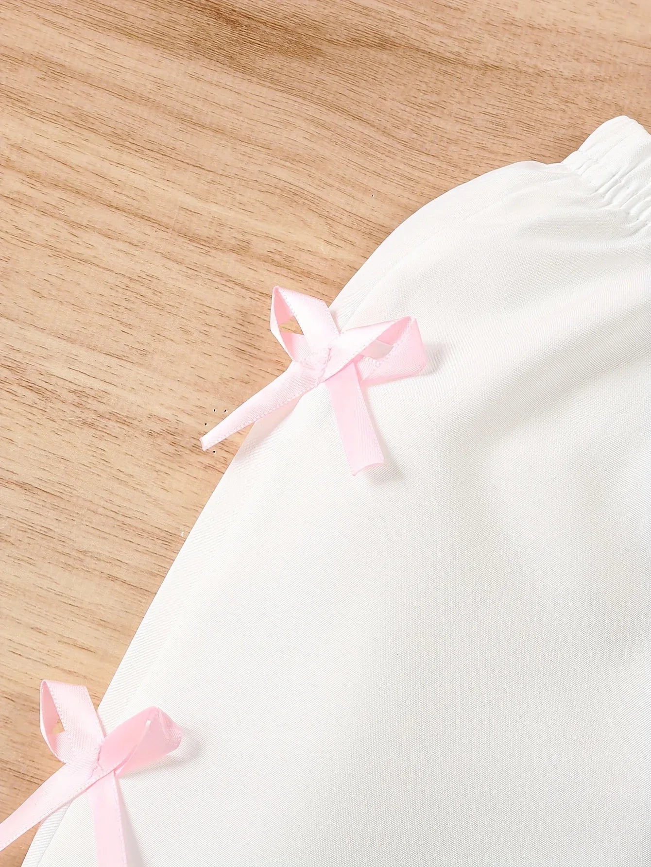 Little Girl's Cute Pink Bow Blouse + Long Pants with Decorative Bows, Perfect for Outdoor - alotasawkli