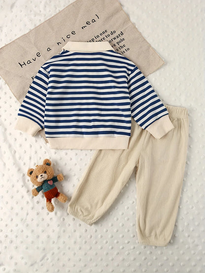TEMU-2pcs Baby Boy Autumn And Winter Outfit - alotasawkli