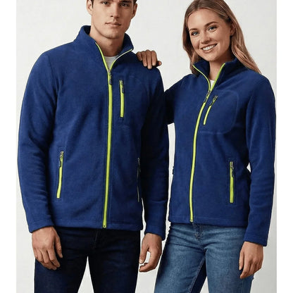 GENIUS STORE طقم قبعة 3 قطع للجنسين مع سحاب، جاكيت بولار تكتيكي للجنسين للرجال والنساء - alotasawkli