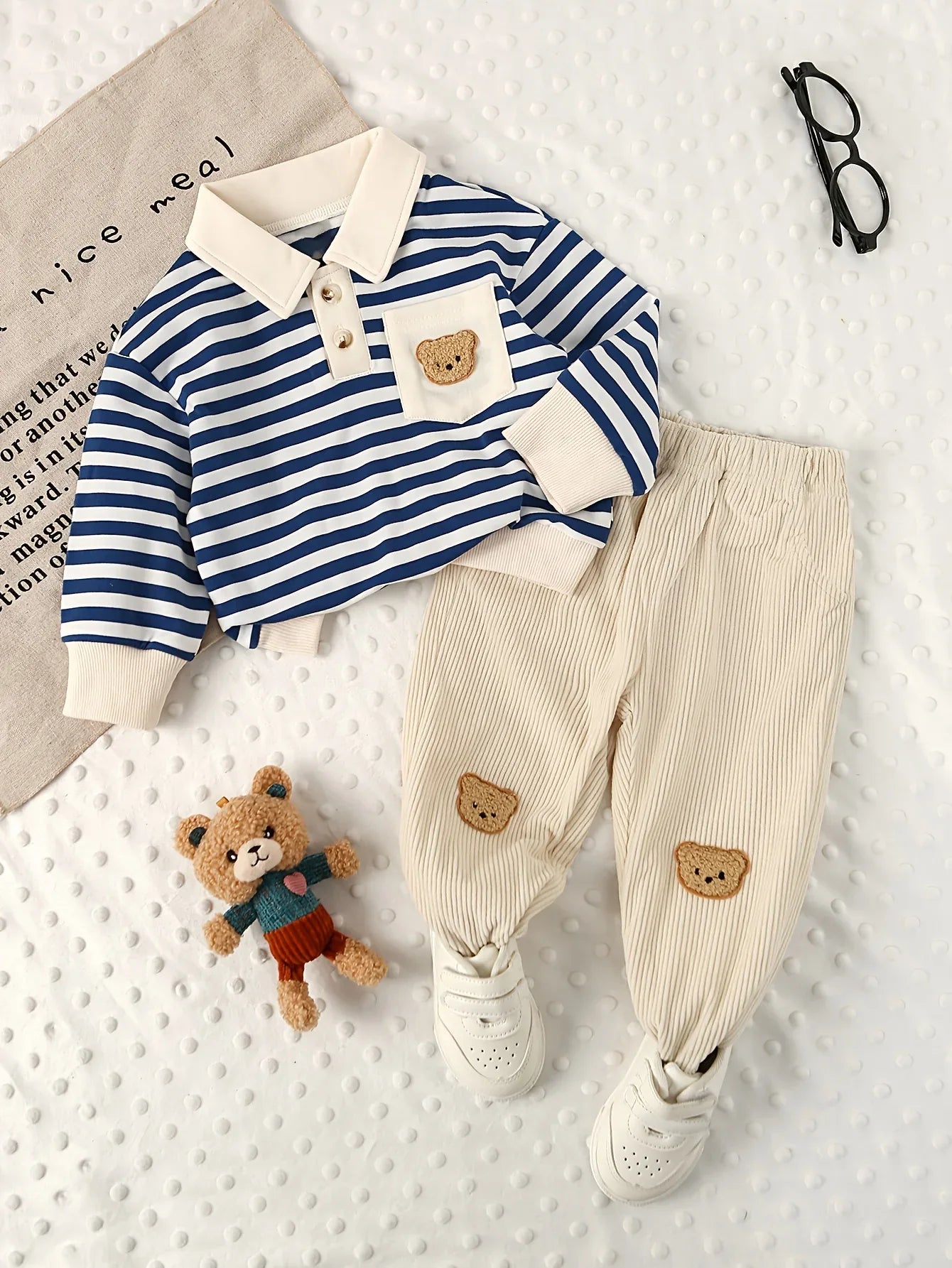 TEMU-2pcs Baby Boy Autumn And Winter Outfit - alotasawkli