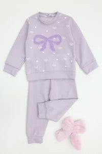 Kids' Double Face Soft Lounge Set - Powder Pink