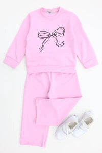 3-10 Years Double Face Set, Rose Pink