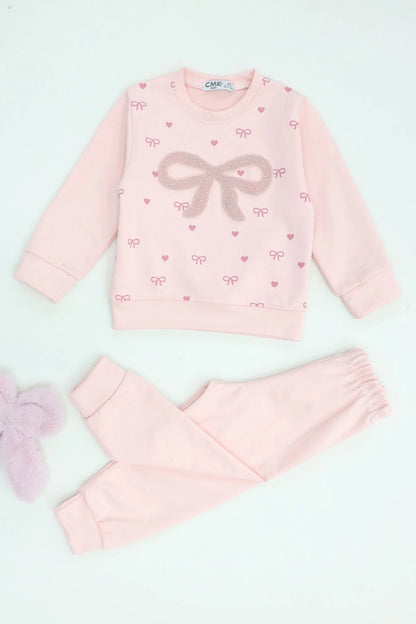Kids' Double Face Soft Lounge Set - Powder Pink
