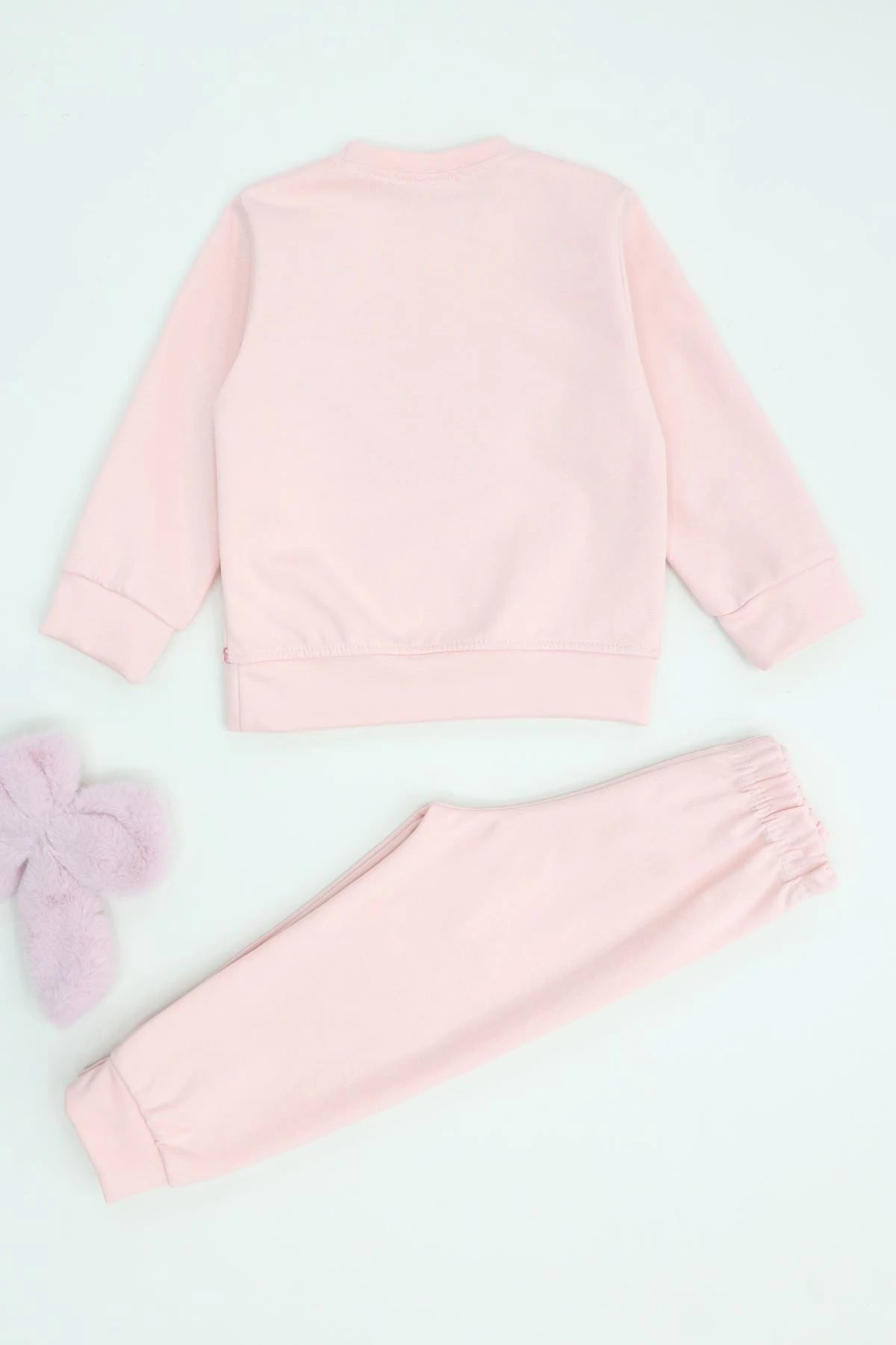 Kids' Double Face Soft Lounge Set - Powder Pink