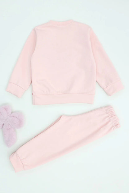 Kids' Double Face Soft Lounge Set - Powder Pink