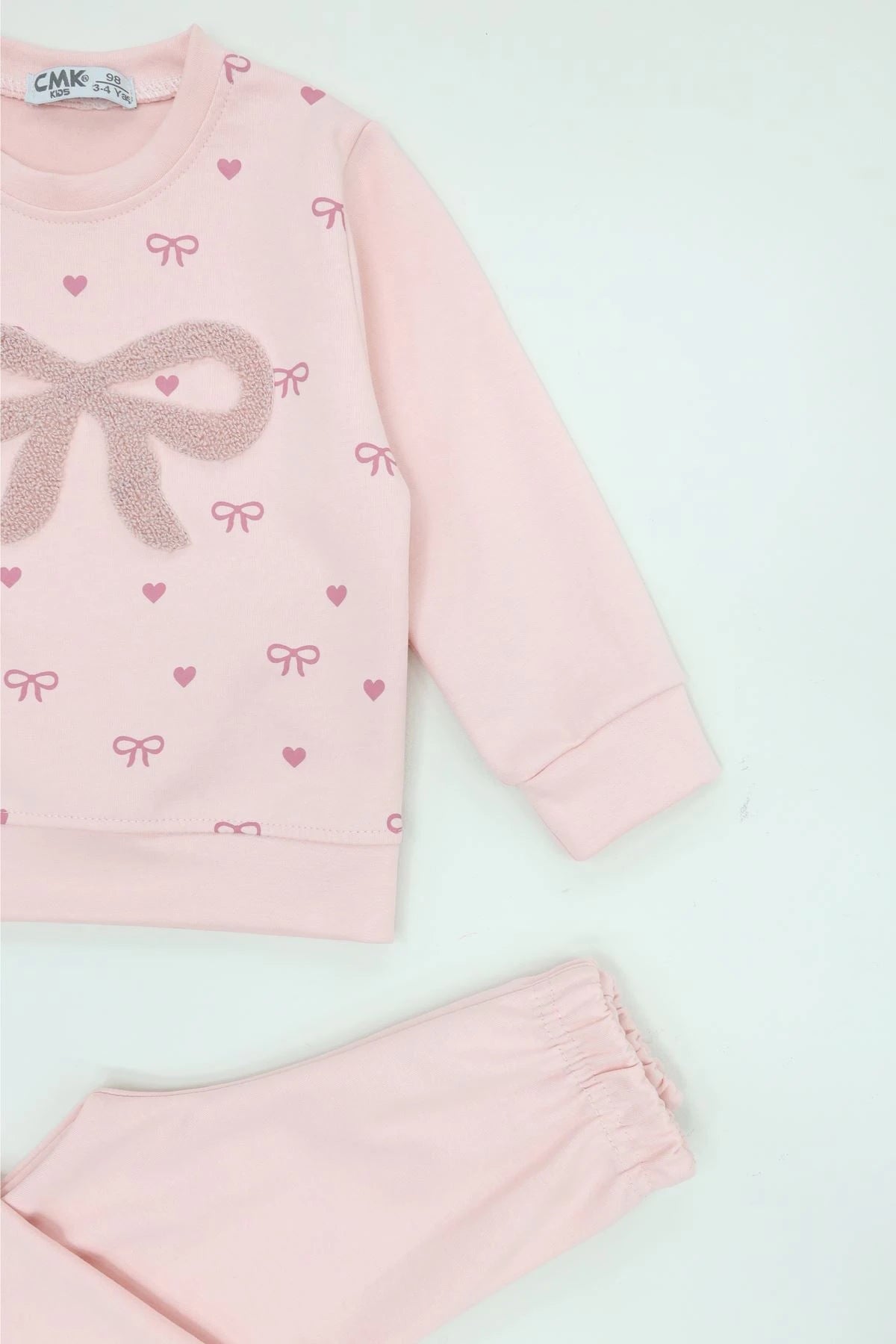 Kids' Double Face Soft Lounge Set - Powder Pink