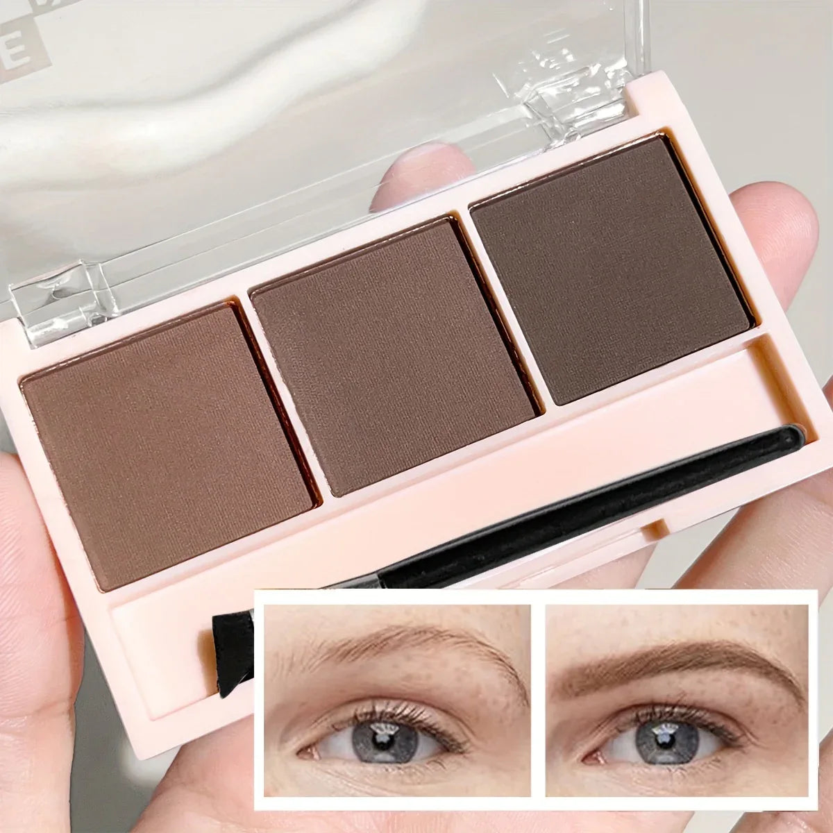 TEMU-Beginner 3 Color Eyebrow Powder Tray - alotasawkli