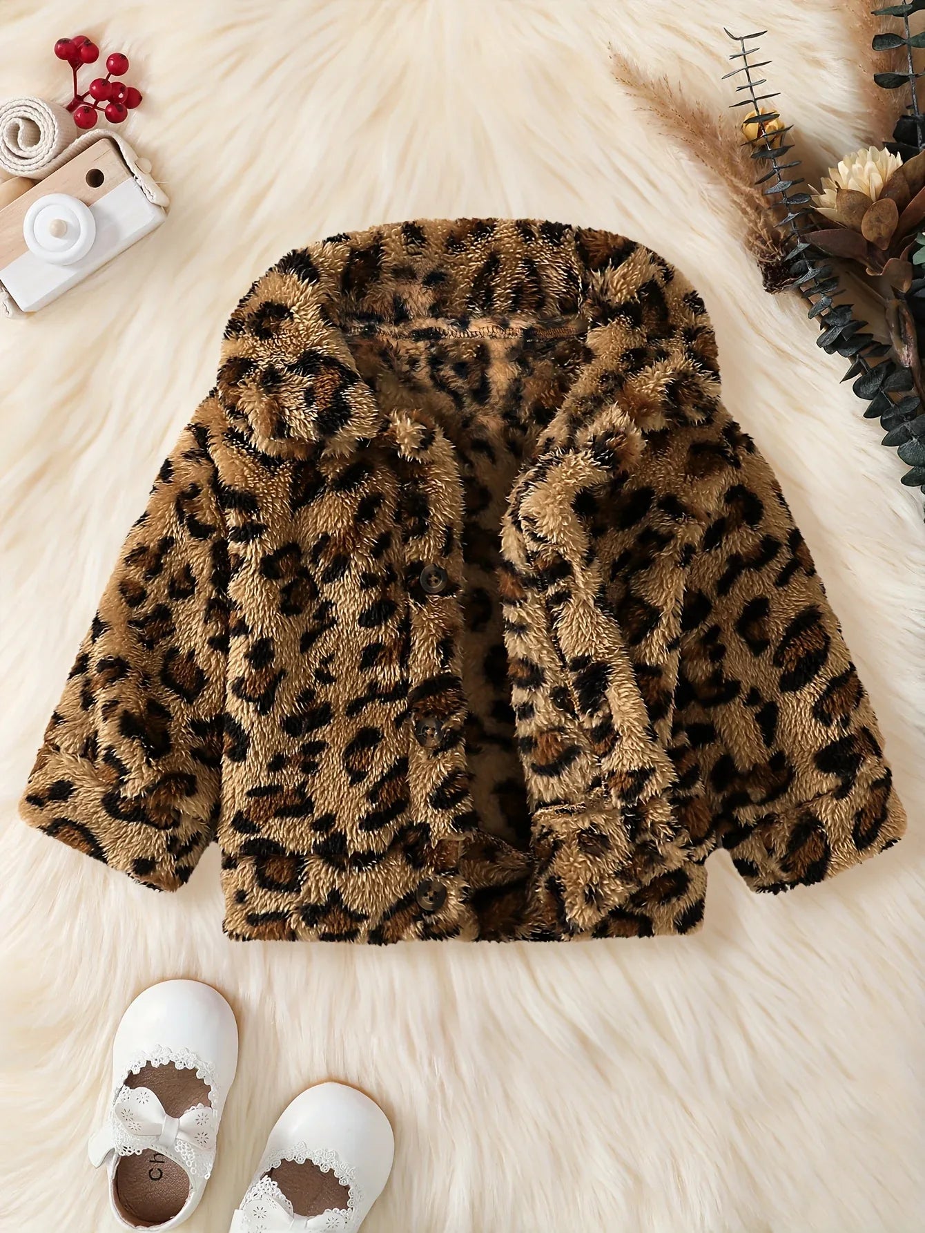 TEMU-Baby Girl'S Autumn And Winter Leopard - alotasawkli