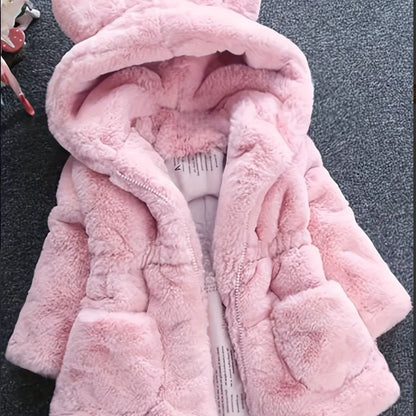 TEMU-Girls' Faux Fur Thickened Jacket - alotasawkli