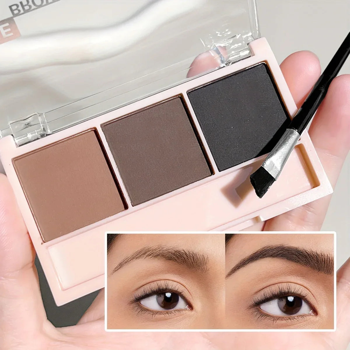 TEMU-Beginner 3 Color Eyebrow Powder Tray - alotasawkli