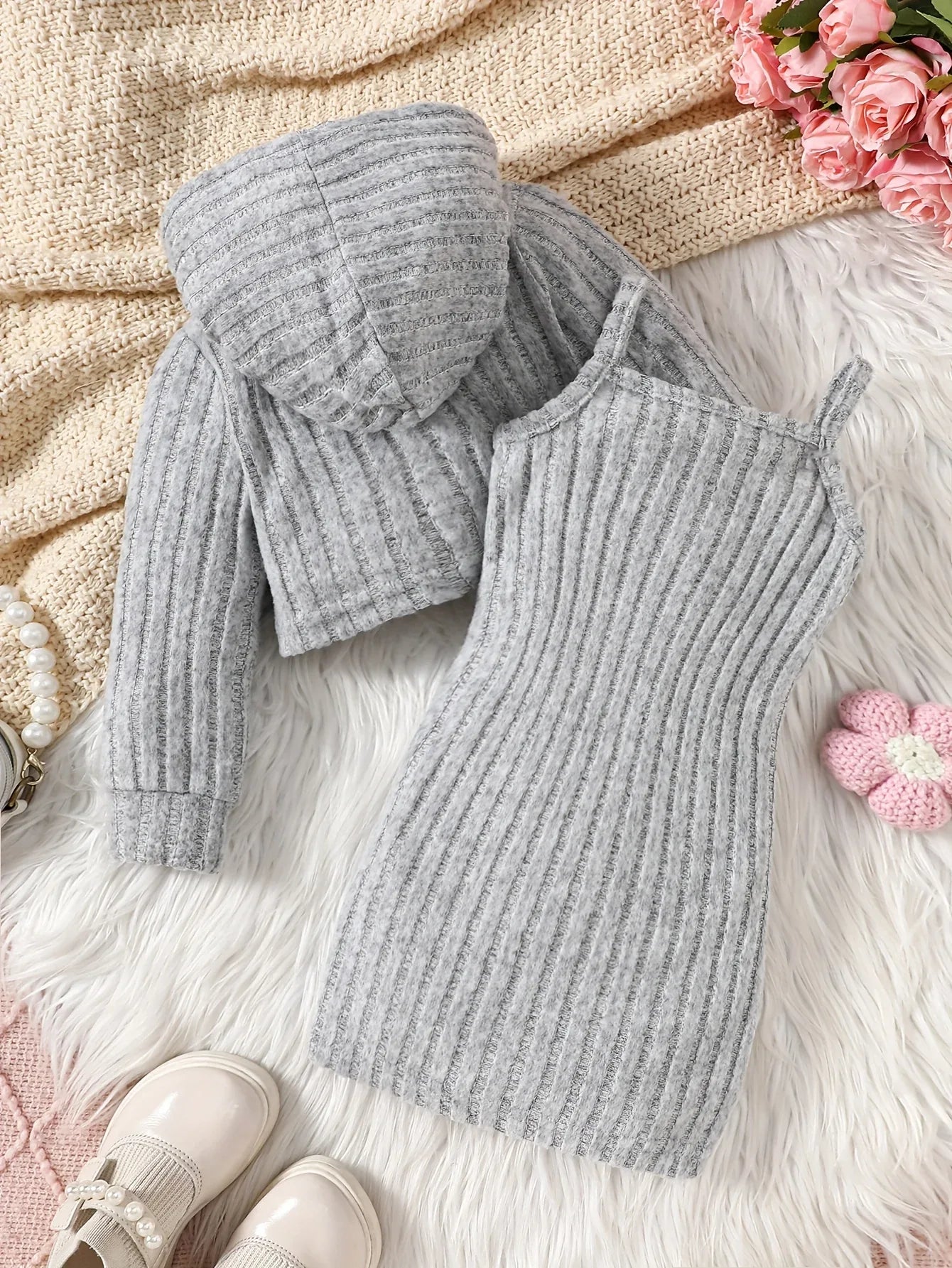 TEMU-A Cute And Trendy Two-Piece Set for Baby Girls And Toddlers - alotasawkli