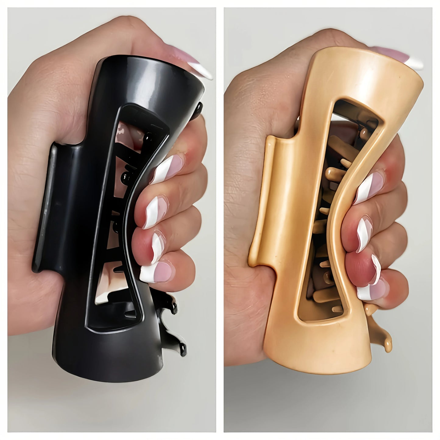 TEMU-Set of 2 Soft Stylish Hair Clips - alotasawkli