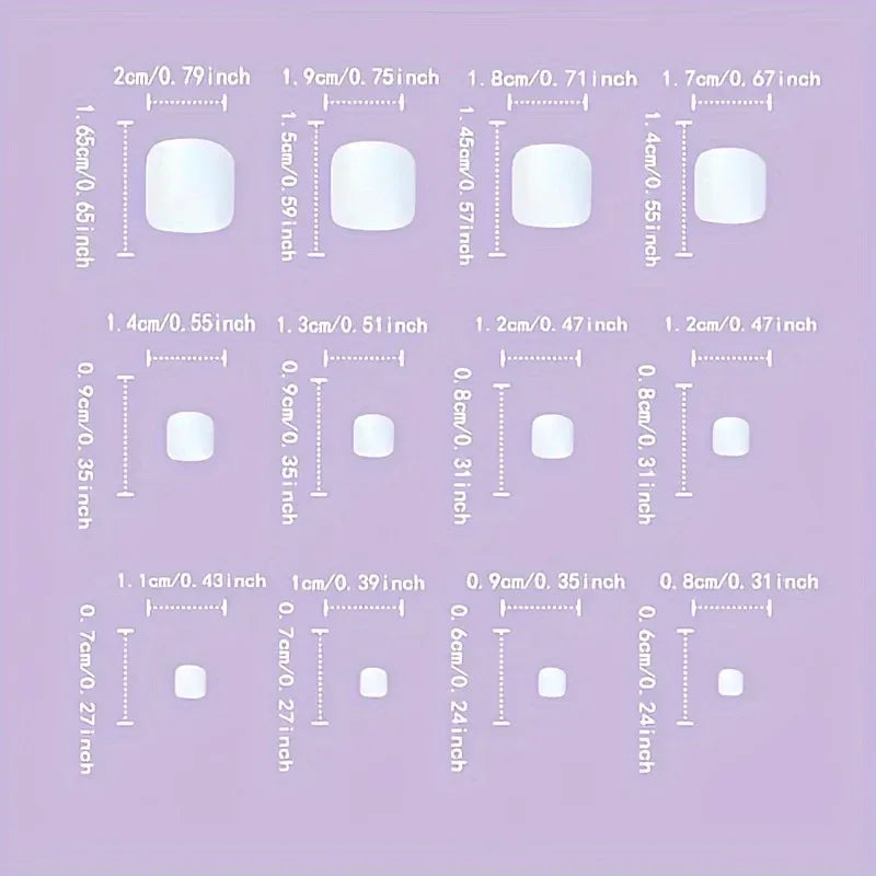 TEMU-24pcs Minimalist French-Style Press-On Nails - alotasawkli