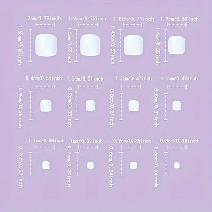 TEMU-24pcs Minimalist French-Style Press-On Nails - alotasawkli
