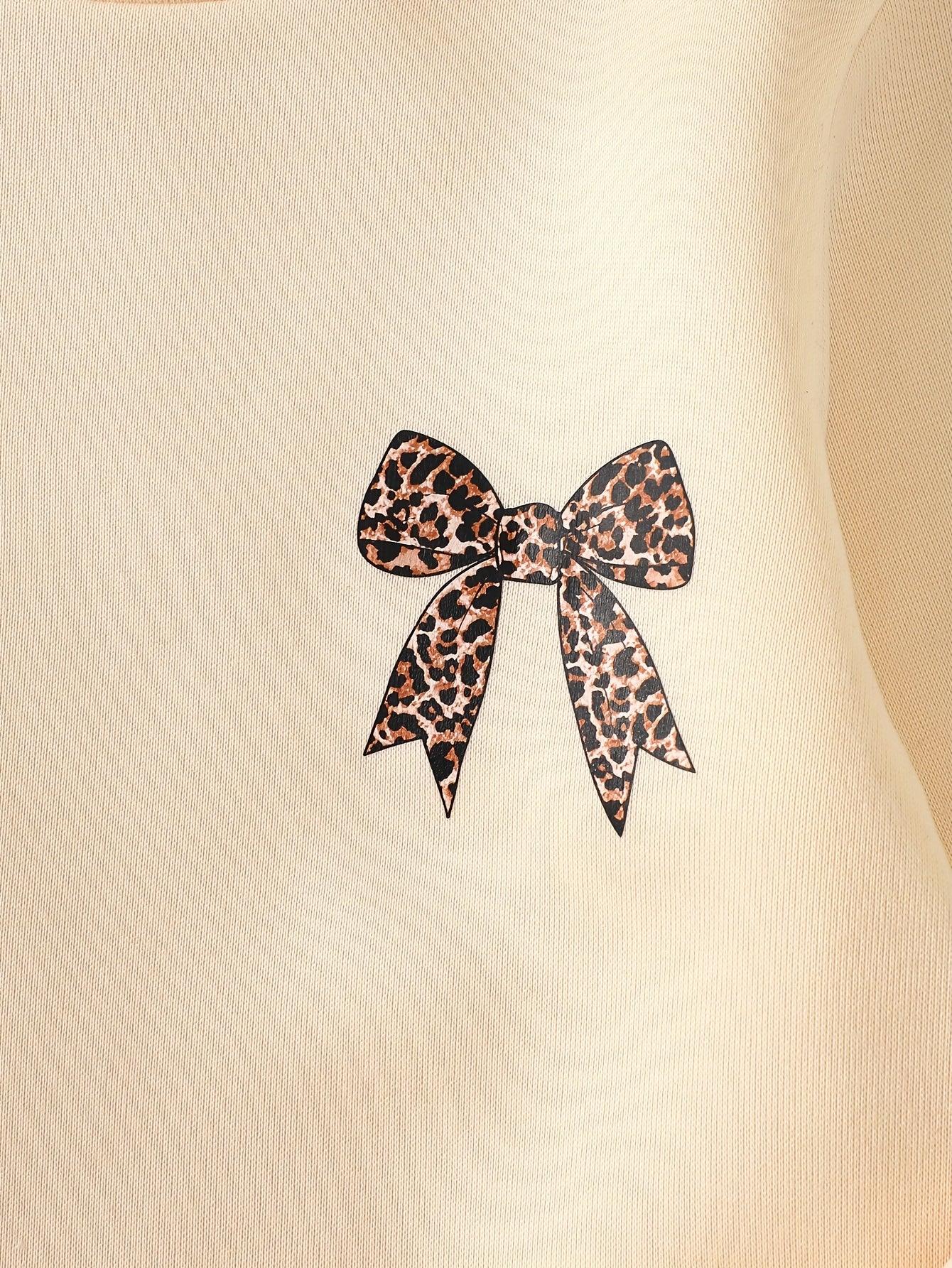 TEMU-Girls' Autumn/Winter Casual Leopard Print - alotasawkli