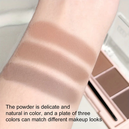 TEMU-Beginner 3 Color Eyebrow Powder Tray - alotasawkli