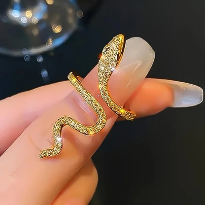 1pc Serpentine Ring - Women's Fashion Trendy Adjustable Open Ring - alotasawkli