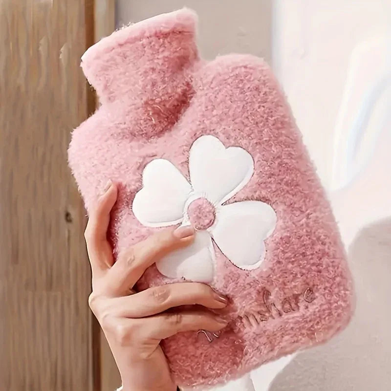 TEMU-Cozy Hot Water Bottle with Soft Cover - 17.63oz/35.27oz, Durable & Easy-to-Use for Warmth - alotasawkli