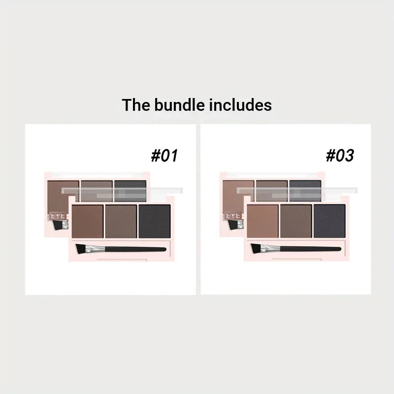 TEMU-Beginner 3 Color Eyebrow Powder Tray - alotasawkli
