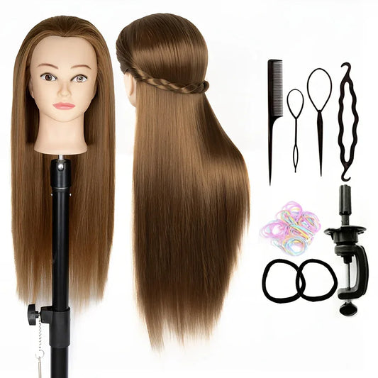 TEMU-24-Inch Hairdressing Mannequin Head Made - alotasawkli