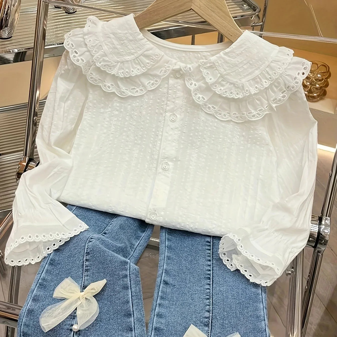 TEMU-Girls' Shirt, Long Sleeved - alotasawkli