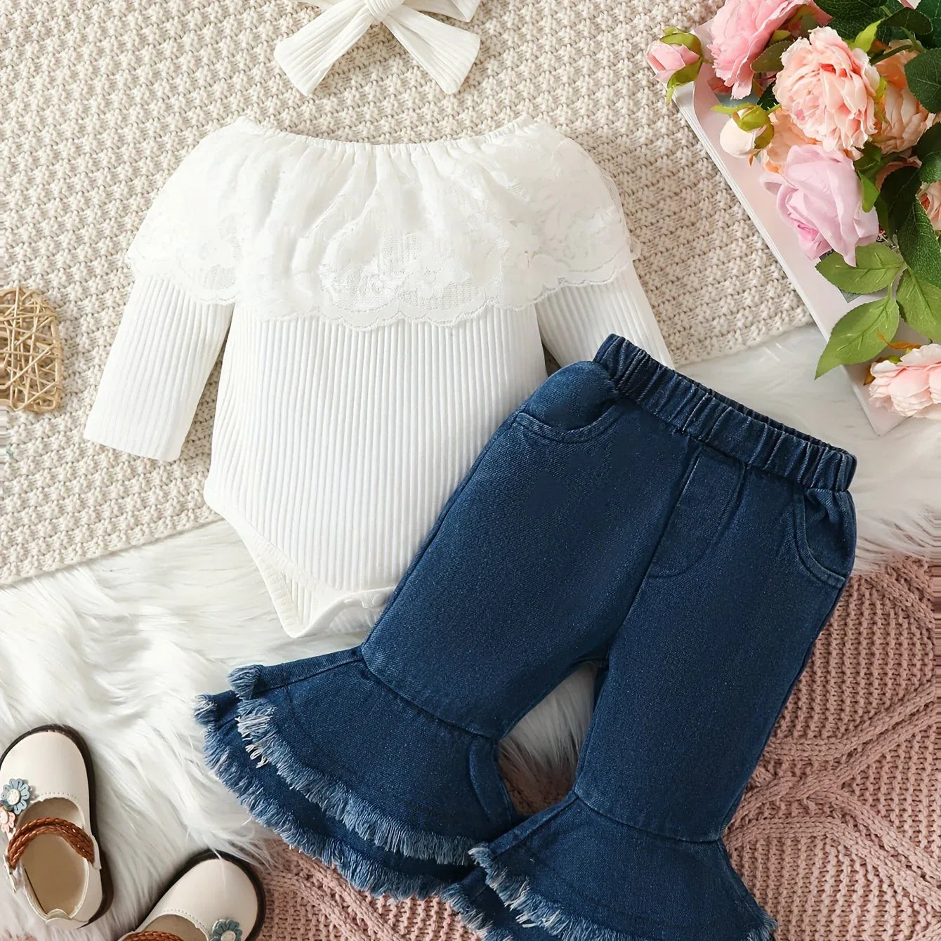 TEMU-Spring And Autumn Girls' Outfit Featuring - alotasawkli