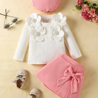 TEMU-Newborn Baby Girl's Set: 3pcs Spring - alotasawkli