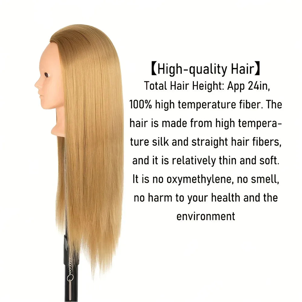 TEMU-24-Inch Hairdressing Mannequin Head Made - alotasawkli