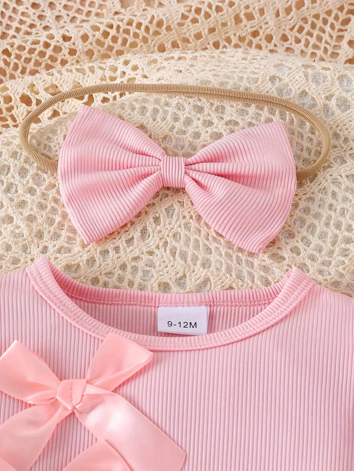 TEMU-3pcs ' Doll Outfit Set with Pink Ruffled Sleeve Blouse - alotasawkli