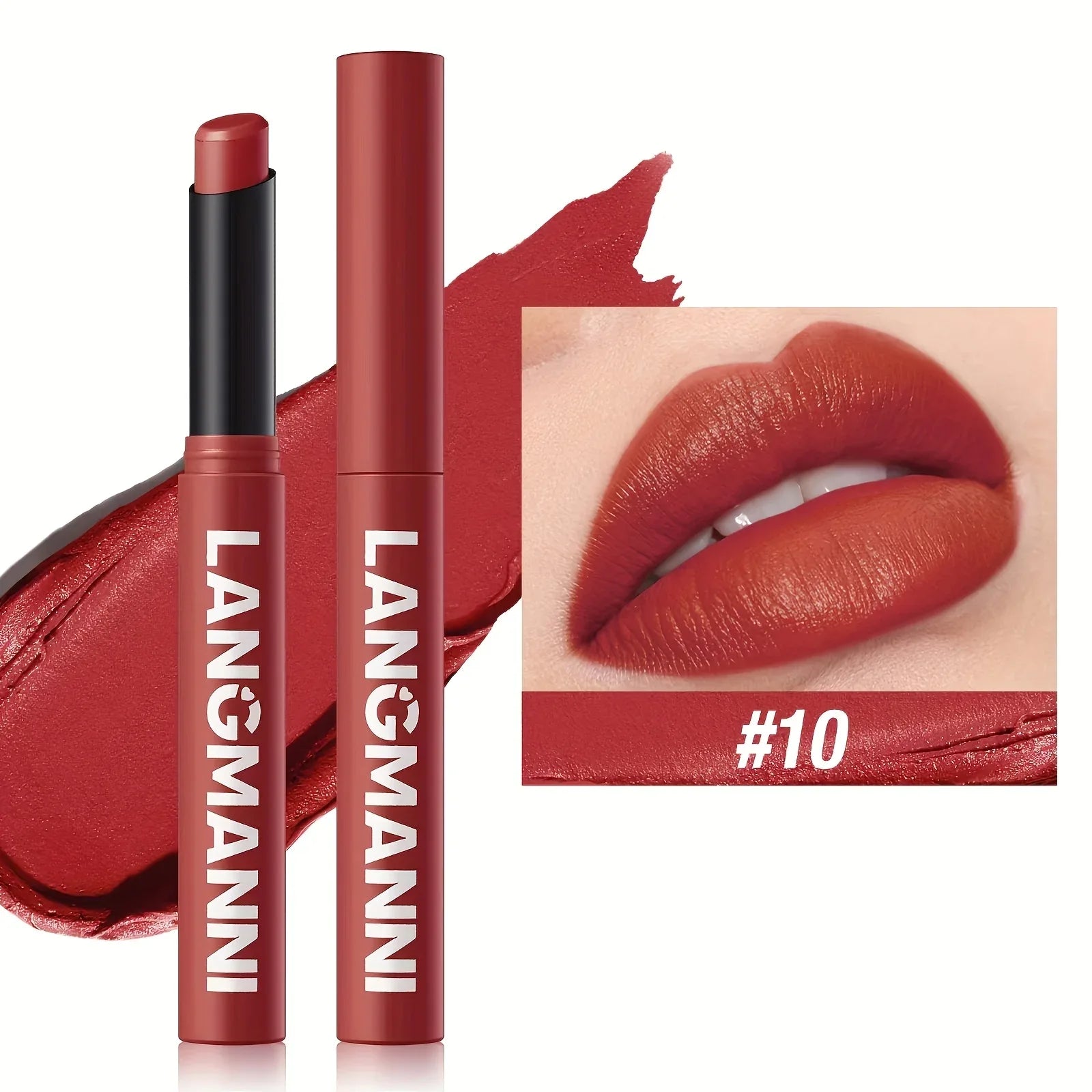 [Matte Lipstick] Matte Lipstick Single Pack | 12 Colors with Lasting Moisture - alotasawkli