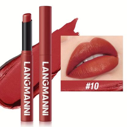 [Matte Lipstick] Matte Lipstick Single Pack | 12 Colors with Lasting Moisture - alotasawkli