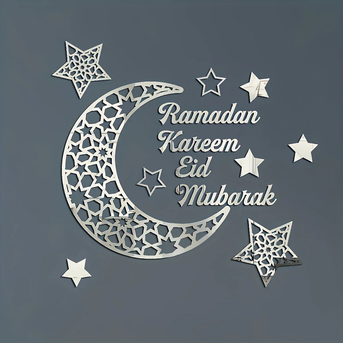 TEMU-Middle Eastern 1pc Creative Ramadan Mirror Wall Sticker - alotasawkli