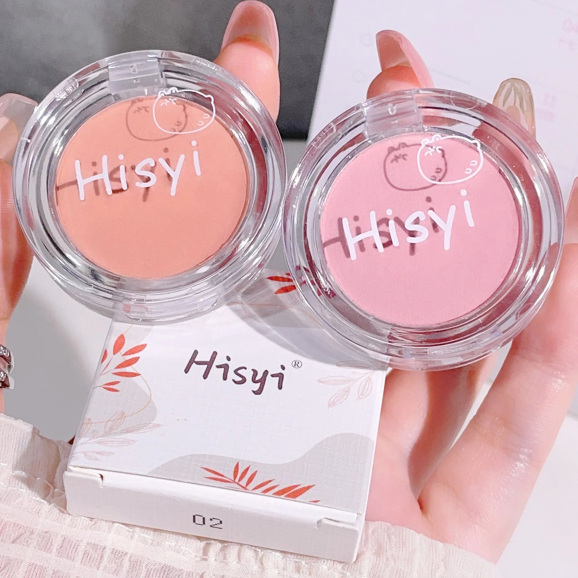 HISYI 9 Colors Blush Powder - Shimmering Pearlescent Blush - alotasawkli