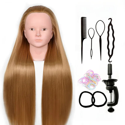 TEMU-24-Inch Hairdressing Mannequin Head Made - alotasawkli