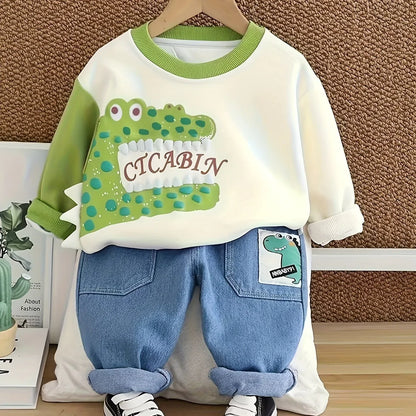 TEMU-Spring and Autumn New Boys' Set Fashionable - alotasawkli