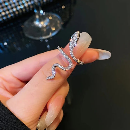 1pc Serpentine Ring - Women's Fashion Trendy Adjustable Open Ring - alotasawkli